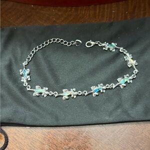 Elegant Blue Leaf Bracelet new